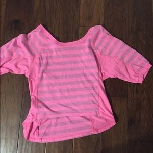 Pink striped top
